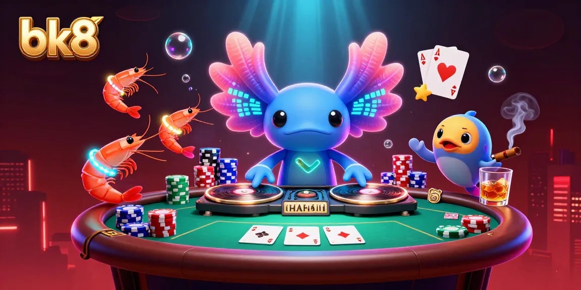 Engage with bk8's thrilling gaming experience, featuring vibrant characters in an underwater casino adventure.