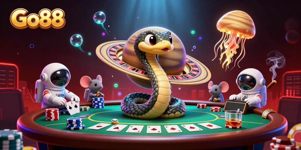 Experience the vibrant Go88 casino universe with thrilling bets on a cosmic roulette wheel.