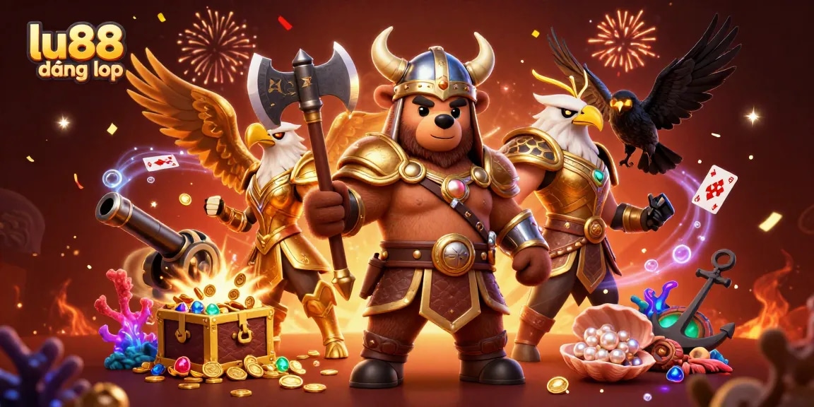 Experience thrilling gameplay with lu88 đăng nhập as Viking characters conquer the pirate-themed casino.
