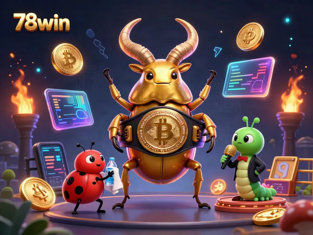 Engage with 78win's vibrant casino world portrayed in a dynamic boxing scene showcasing cryptocurrencies and excitement.