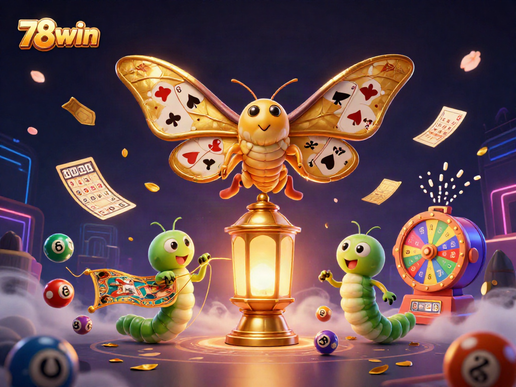 Engage with thrilling gameplay at 78win with colorful lottery elements and a vibrant casino scene.