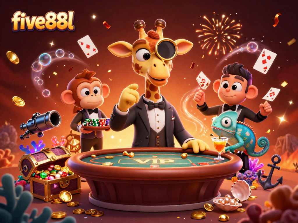 Experience thrilling wins at five88l with a vibrant casino scene filled with riches and excitement.