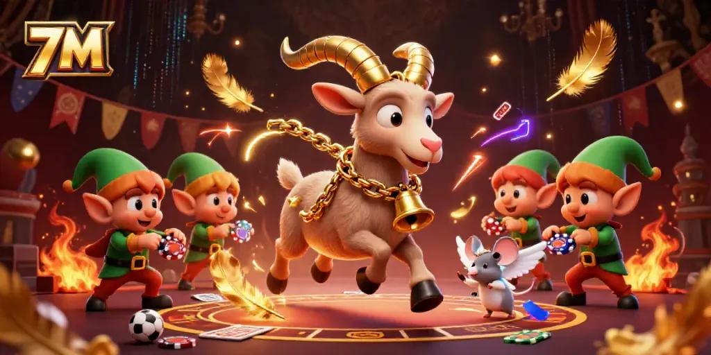 Experience excitement at the 7M casino with Krampus, angel mouse, and gremlins in action.