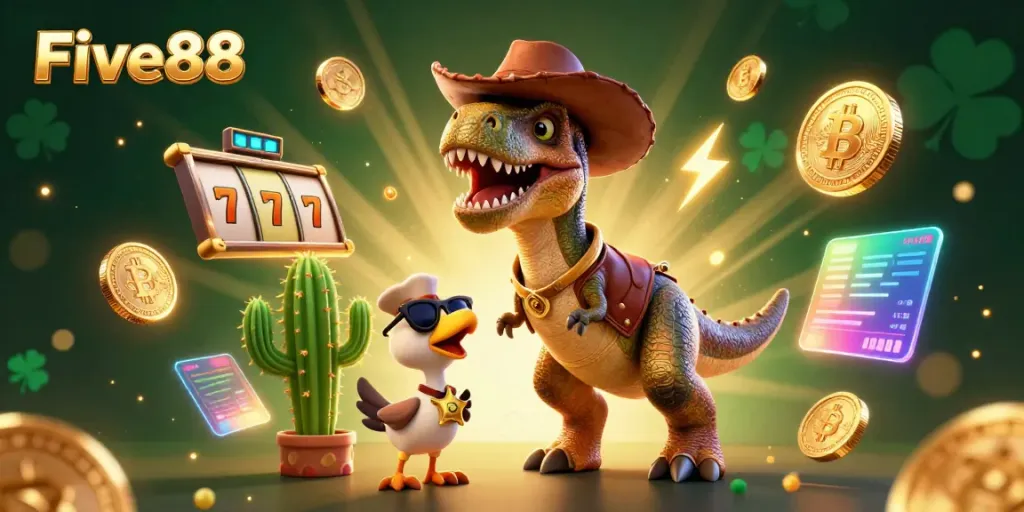 Experience thrilling gameplay and big wins with Five88's vibrant 3D characters and dynamic gaming elements.