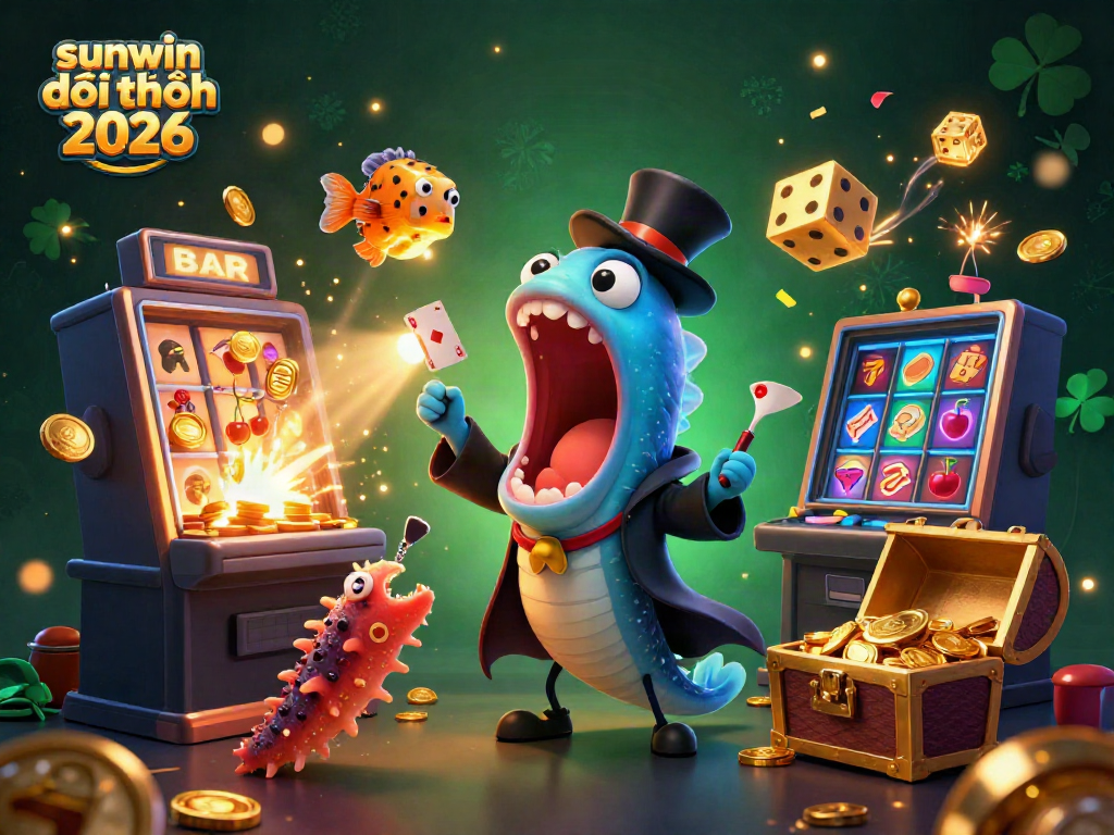 Experience the thrill of sunwin đổi thưởng 2026 in an engaging casino scene with dynamic characters and elements.