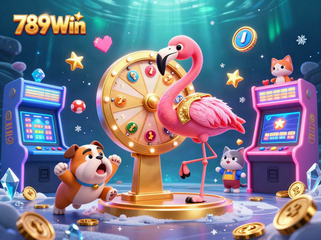 Spin to win big with 789Win’s vibrant 3D casino experience, featuring characters and vibrant gaming elements.