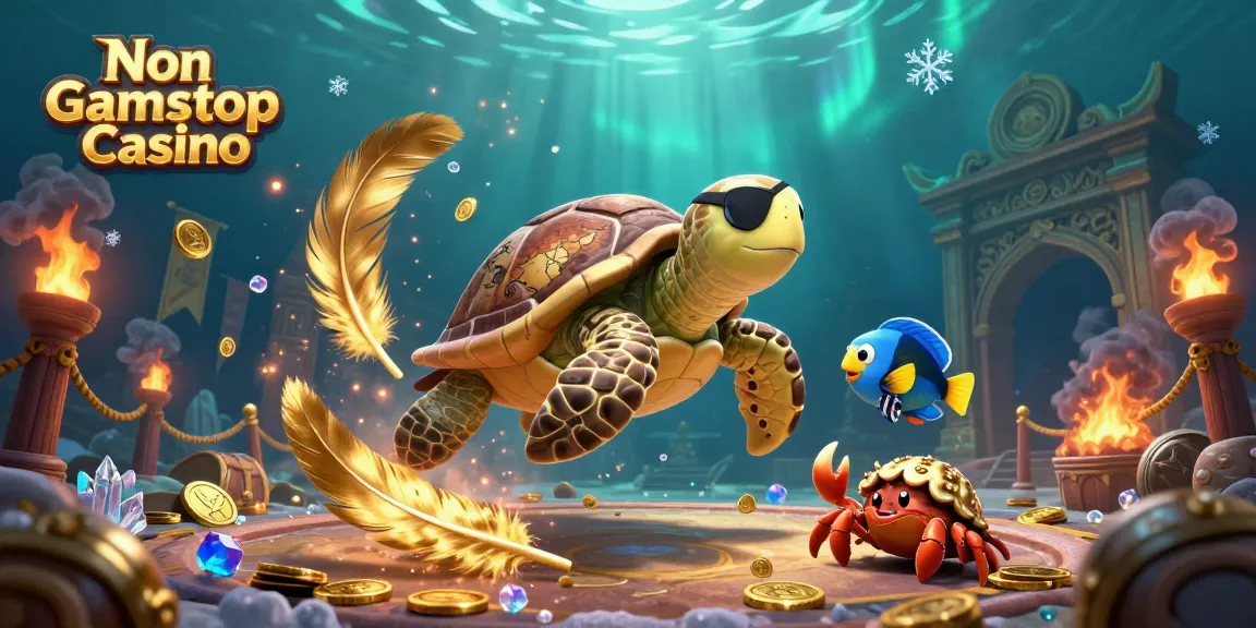 Engage in thrilling gameplay at Non Gamstop Casino featuring vibrant underwater characters and treasure.