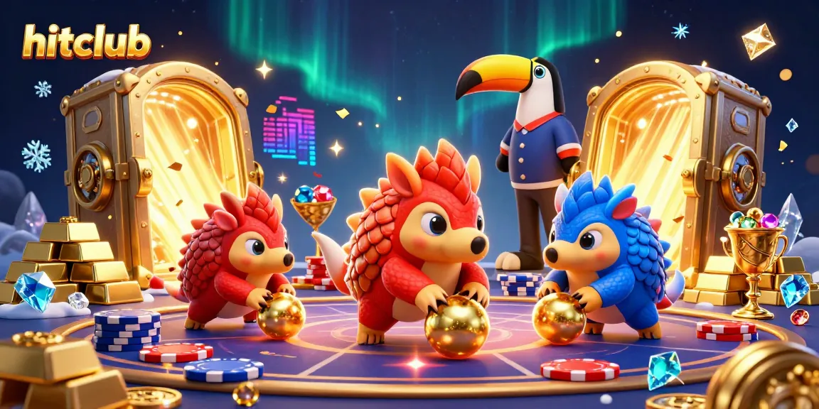 Join hitclub and revel in a captivating 3D casino adventure featuring playful pangolins and vibrant treasures.