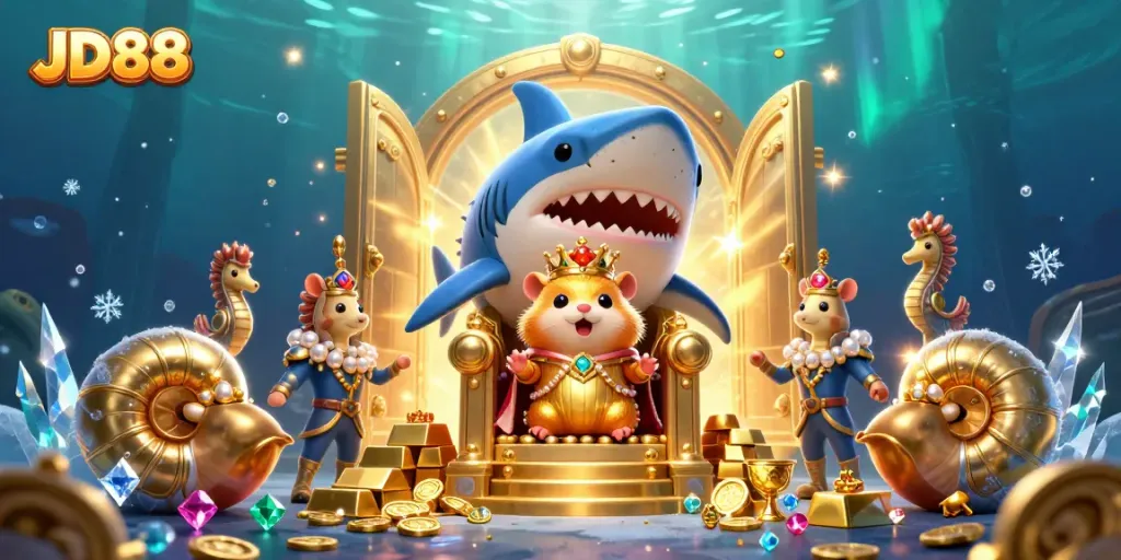 Experience the enchantment of JD88, a vivid underwater casino kingdom, where treasures and adventures await!