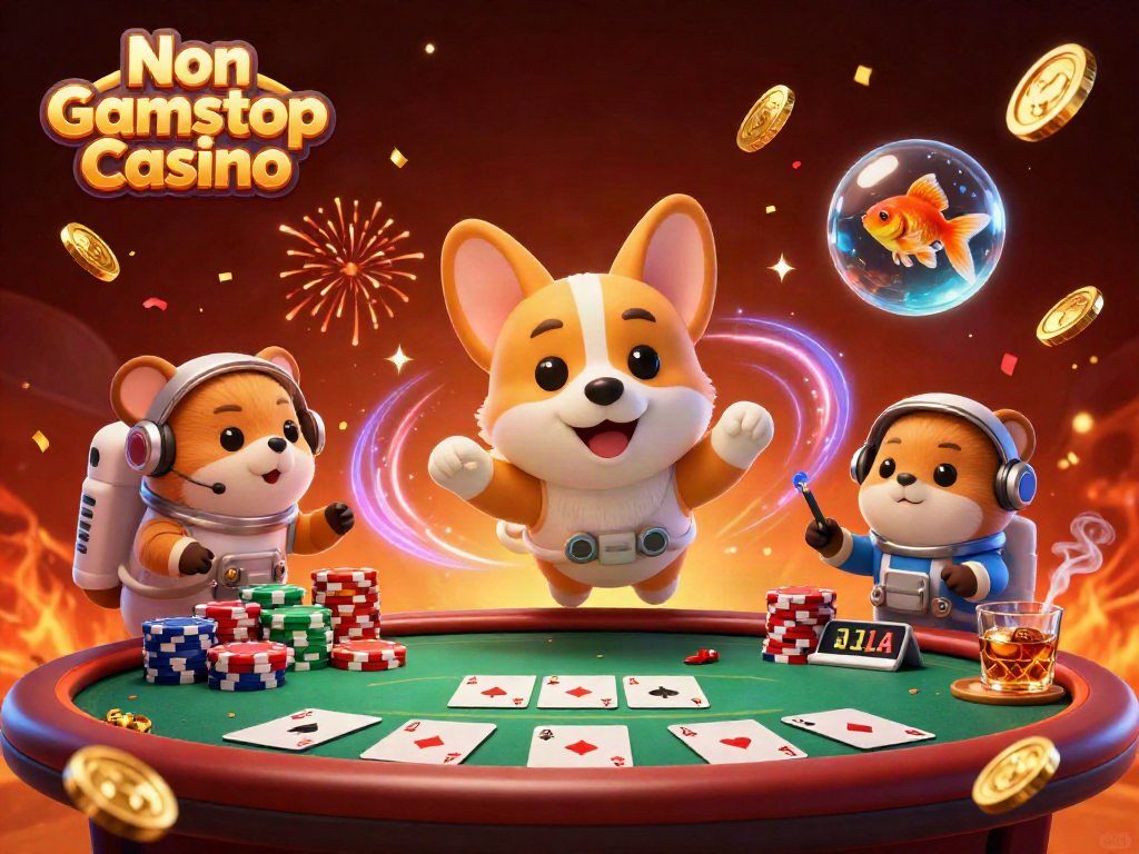Experience the thrill of a Non Gamstop Casino adventure with a corgi in space!