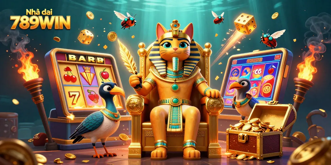 Engage thrilling games at Nhà cái 789WIN with vibrant 3D casino elements and characters.