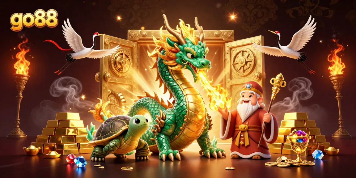 Experience the go88 gaming excitement with a magical dragon and treasure-filled casino!