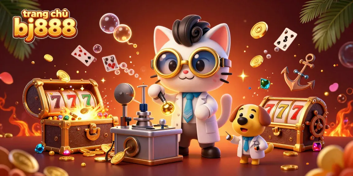 Engage with the thrilling world of gaming at trang chủ bj888 as golden coins explode from a treasure chest.
