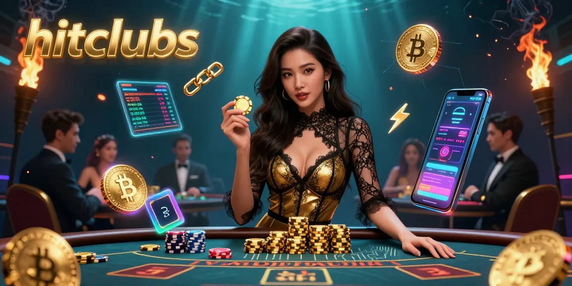 Experience thrilling wins at hitclubs with a glamorous baccarat scene featuring Asian elegance and golden chips.