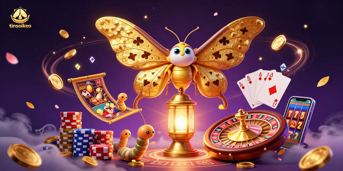 Bet on the exciting tinsoikeo experience with an elegant casino-themed illustration.