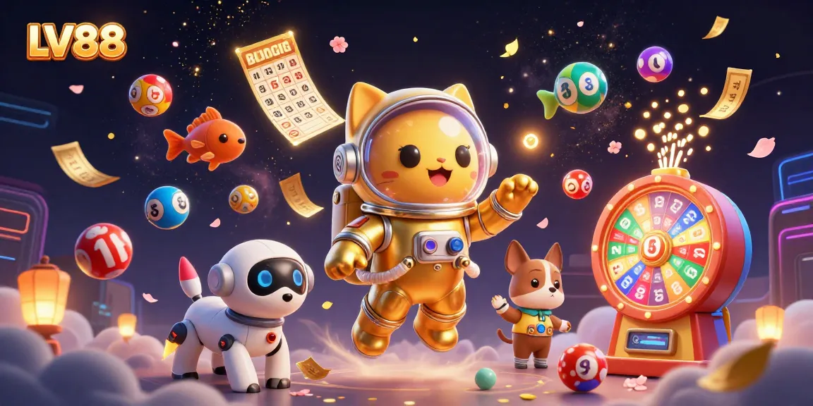 Participate in thrilling games at LV88 with dynamic lottery elements and vibrant characters