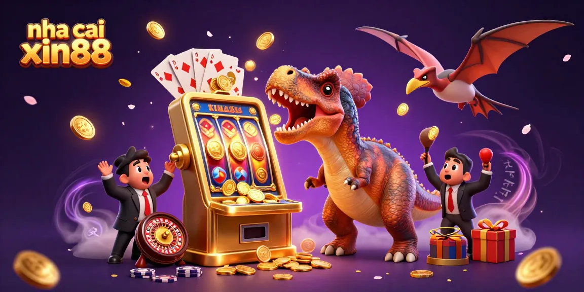 Catch the excitement at nha cai xin88 with colorful slot machines and golden coins flying everywhere!