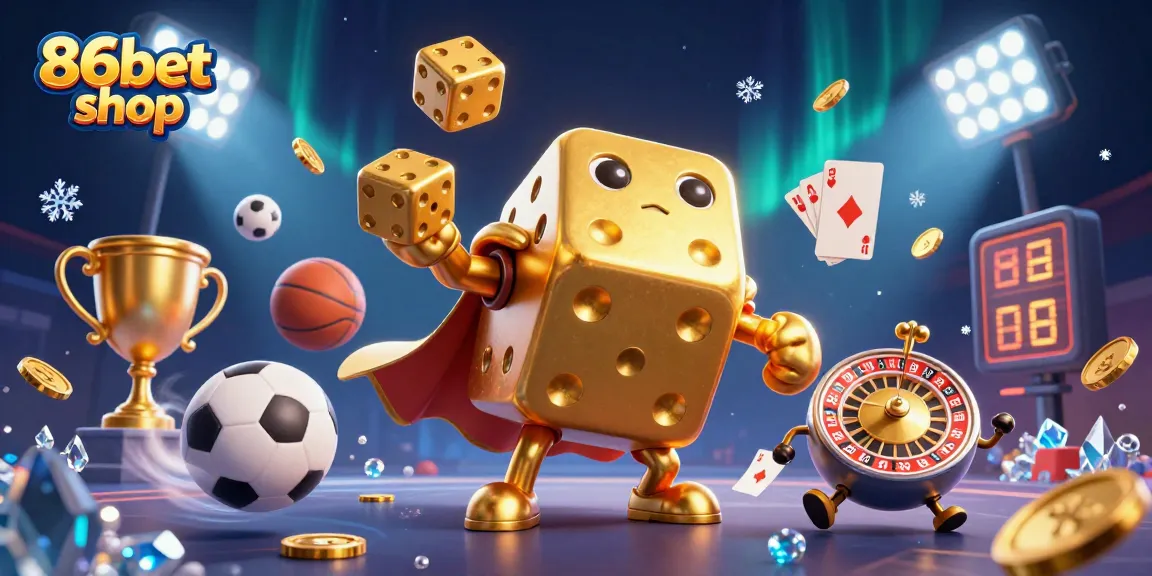 Experience thrilling gaming action at 86bet shop with dynamic character illustrations and rich casino elements.