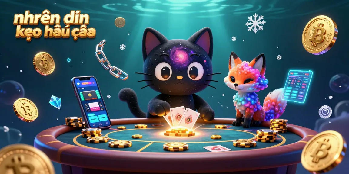 Engage in sports betting with nhận định kèo nhà cái as the cosmic black hole cat attracts chips and cards at a vibrant casino.