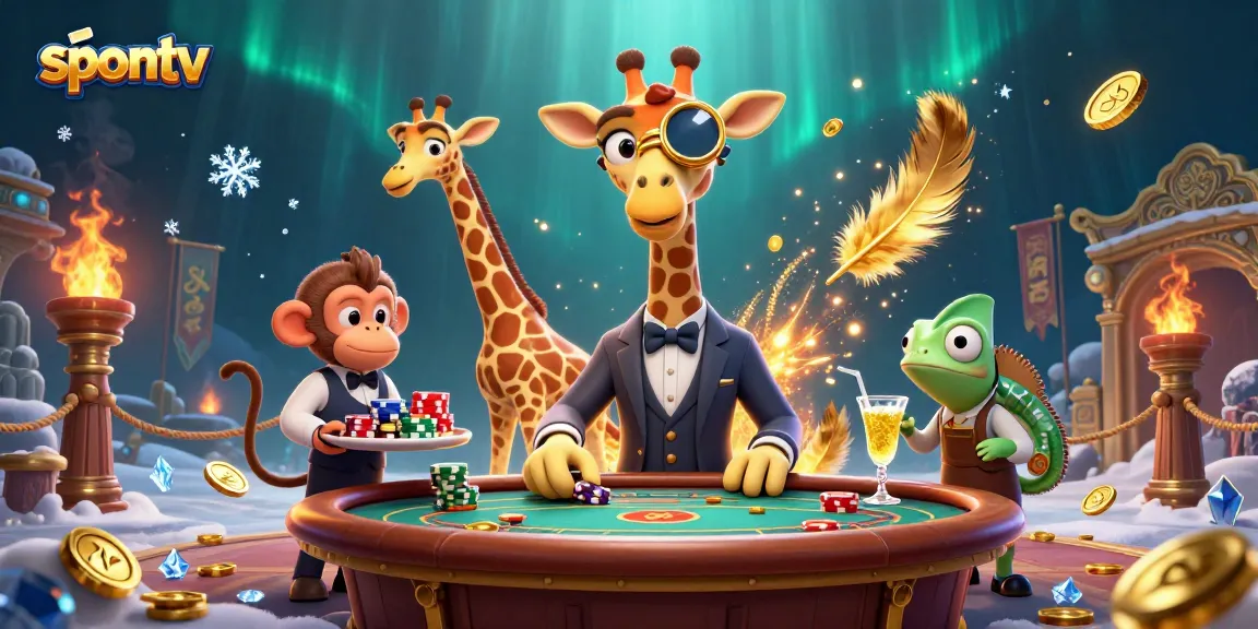 Experience high-stakes fun with spontv at a dynamic virtual casino featuring vivid characters and rich details.