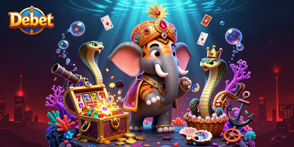 Experience thrilling casino action with Debet, featuring a maharaja tiger and jewel-themed slots.