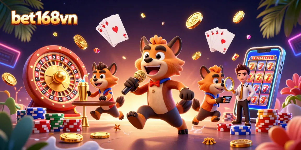 Experience excitement at the bet168vn comedy casino club with vibrant characters and action-filled elements.