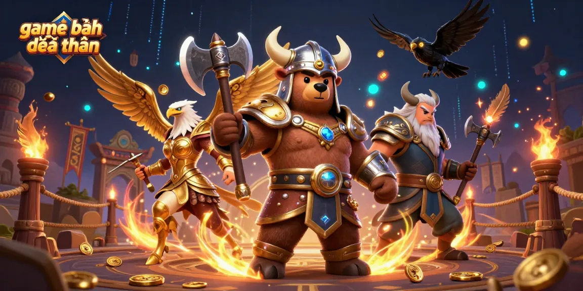 Play the exciting game đánh bài đổi thưởng in a vibrant 3D casino scene filled with golden rewards.