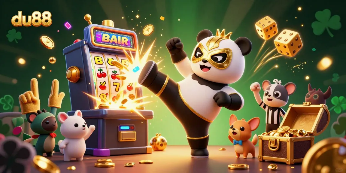 Experience an exciting jackpot at du88 with an action-packed gaming scene featuring thrilling animations.