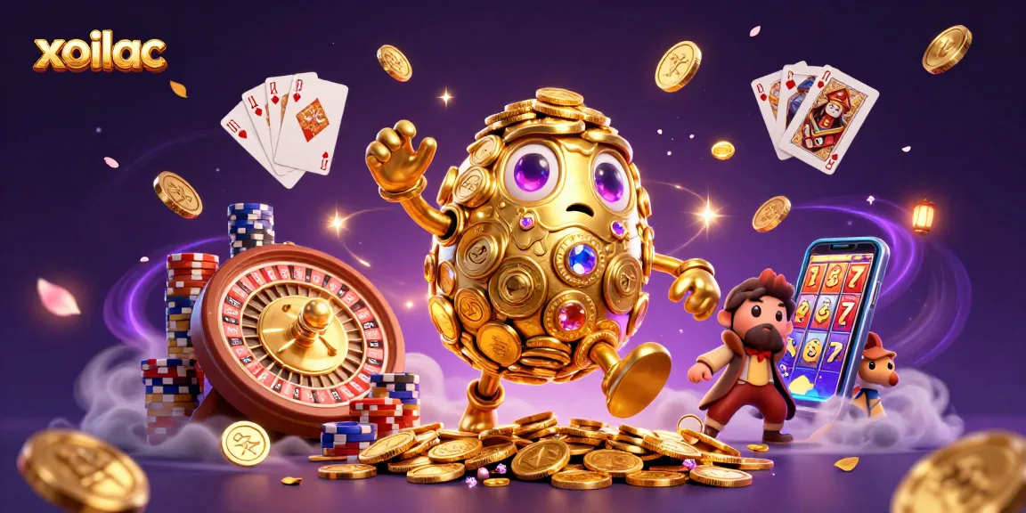 Experience dynamic betting actions with xoilac's golden golem and sparkling casino elements.