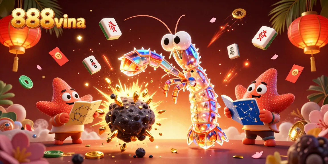 Experience thrilling gameplay at 888vina with mesmerizing casino illustrations featuring vibrant characters and dynamic elements.