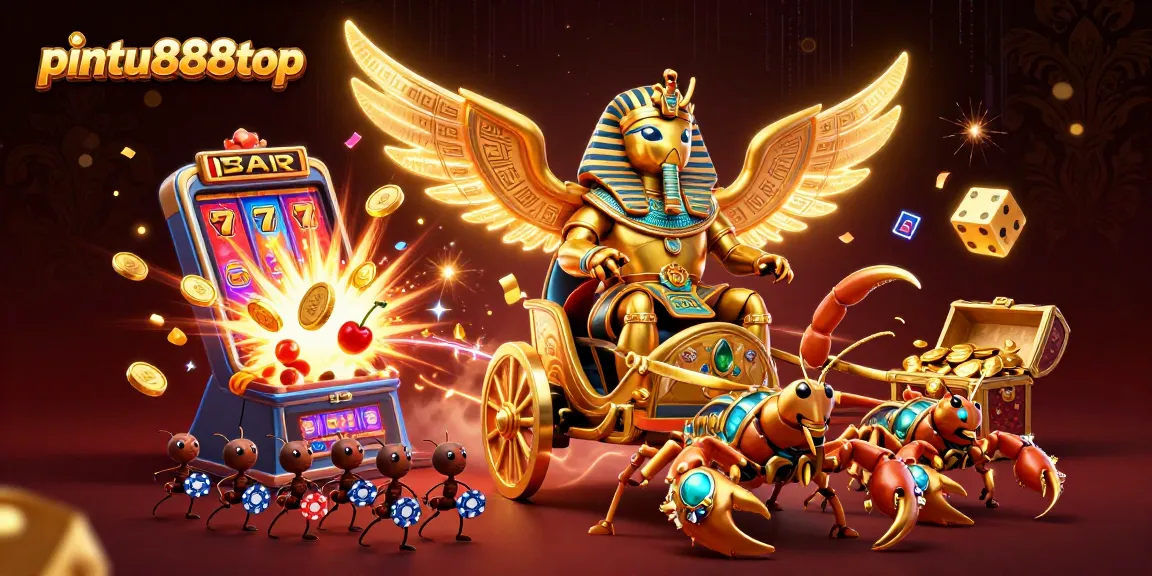 Experience the thrill with pintu888top as golden characters race through a vibrant casino scene!