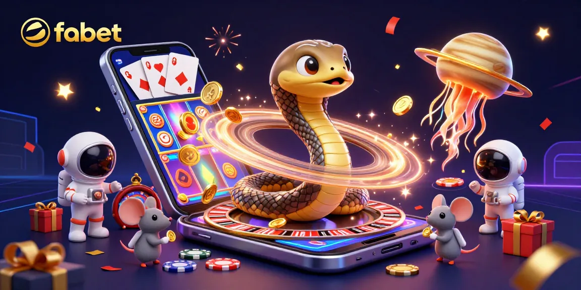 Engage with fabet's games as astronaut mice bet on a cosmic roulette wheel.